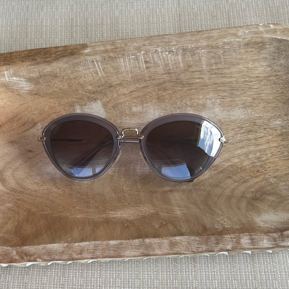 NWOT Miu Miu Gray & Gold Sunglasses main image 7